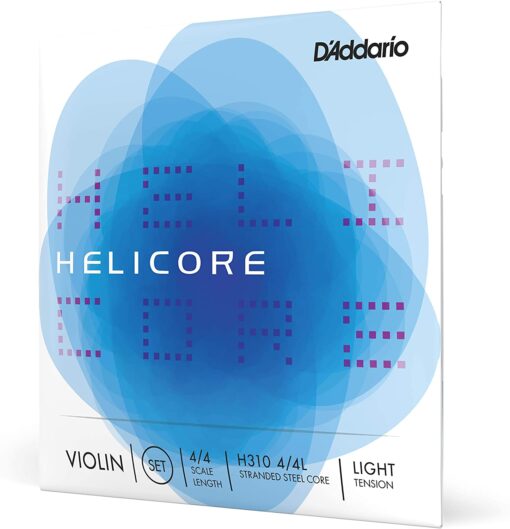 D'Addario Helicore 4/4 Violin String Set with Steel E String - Medium Tension