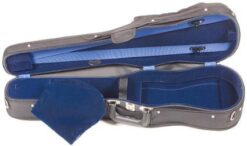 Bobelock Student 1007SV 4/4 Violin Case: Black Exterior & Blue Velvet Interior with Suspension
