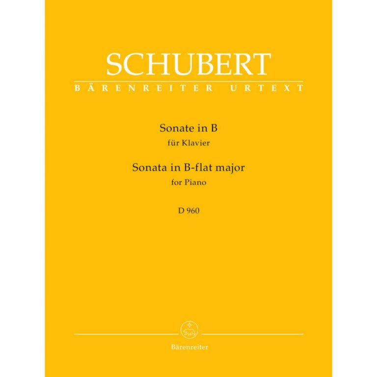 Schubert, Franz – Sonata In B-flat Major For Piano D960 Urtext ...