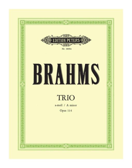 Brahms Clarinet Trio in A Minor Opus 114 Edition Peters EP3899e