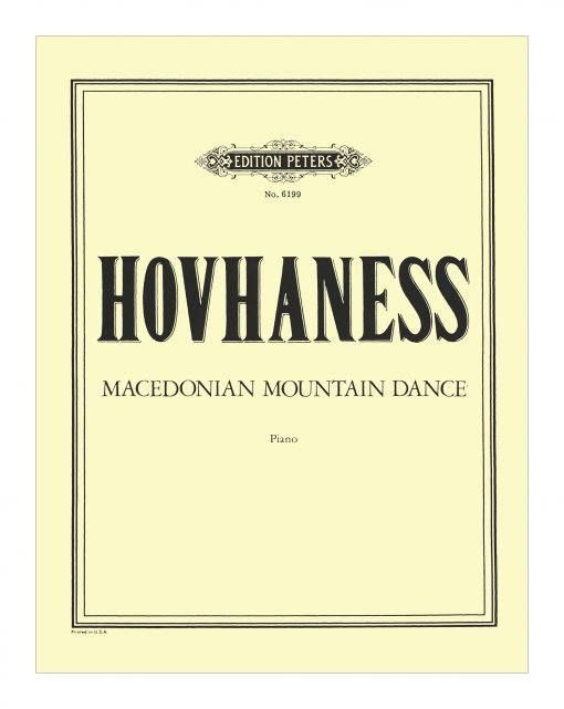 Alan Hovehaness Macedonian Mountain Dance Edition Peters EP6199