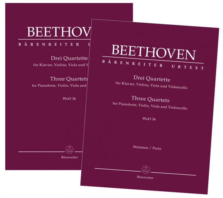 Beethoven, Ludwig Three Quartets for Piano, Violin, Viola, and Cello