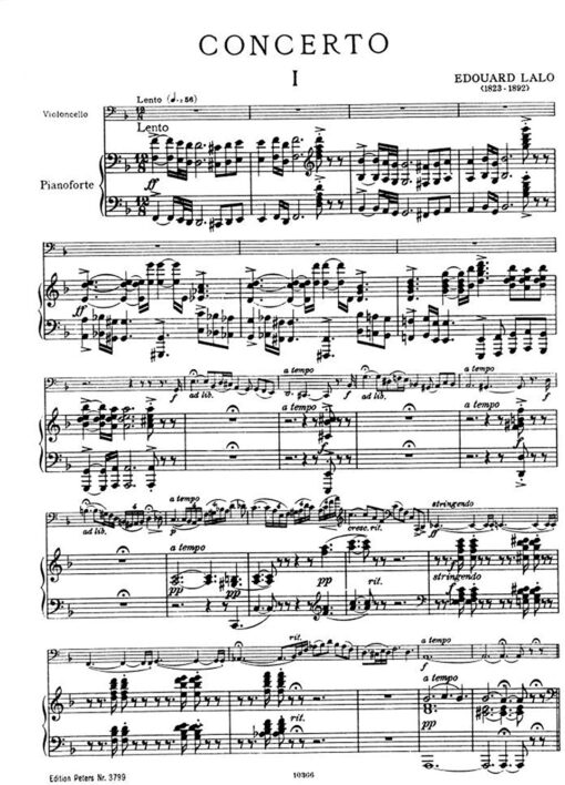 Lalo Concerto in D Minor Edition Peters Sheetmusic 1