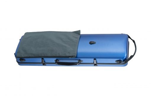Otto Musica Mirage Blue Oblong CarbonPoly 4/4 Violin Case Top